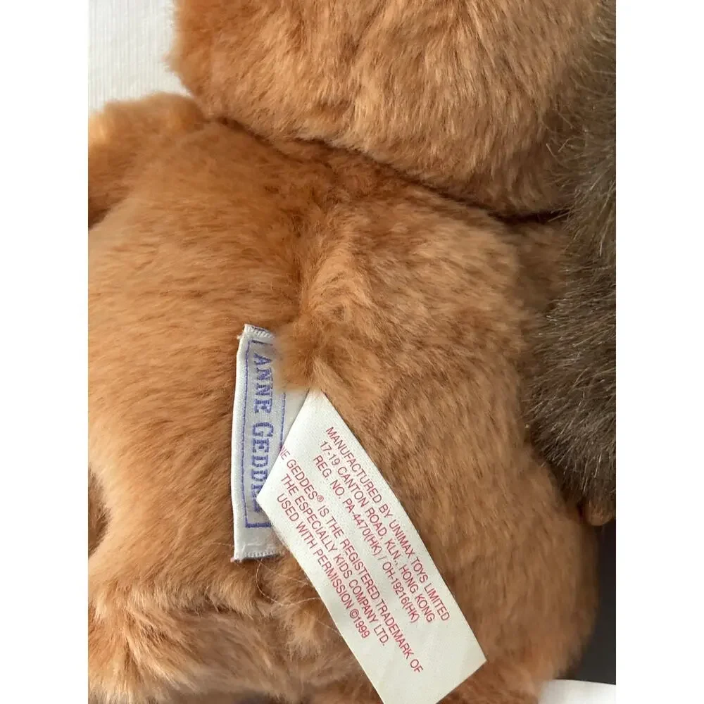 Vintage Anne Geddes Dolls Lot of 2 Bear, Rabbit